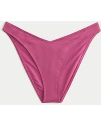 Hollister - Ribbed Cheeky Bikini Bottom - Lyst
