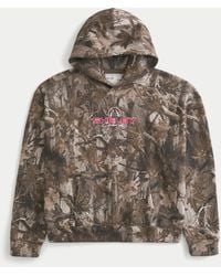 Hollister - Boxy Shelby Graphic Camo Hoodie - Lyst