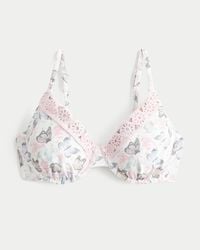 Hollister - Curvy Crochet-style Trim Underwire Bikini Top - Lyst