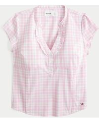 Hollister - Short-sleeve Icon Henley Shirt - Lyst