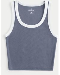 Hollister - Ribbed Scoop Tank - Lyst