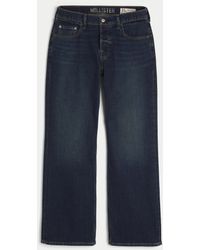 Hollister - Hermosa Dark Wash Relaxed Bootcut Jeans - Lyst