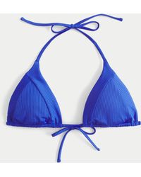 Hollister - Ribbed Triangle Bikini Top - Lyst