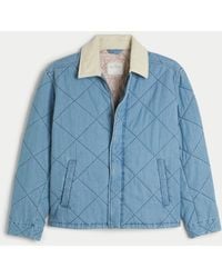Hollister - Quilted Denim Workwear Jacket - Lyst