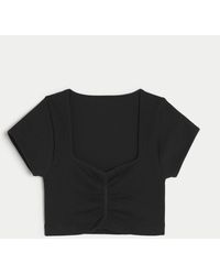 Hollister - Gilly Hicks Ribbed Seamless Fabric Cinched Top - Lyst