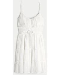 Hollister - Smocked Waist Mini Dress - Lyst