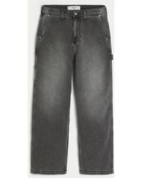 Hollister - Embroidered Baggy Painter Jeans - Lyst