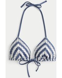Hollister - Crochet-style String Triangle Bikini Bottom - Lyst