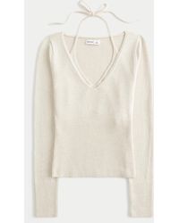 Hollister - Long-sleeve Layered Halter Sweater - Lyst