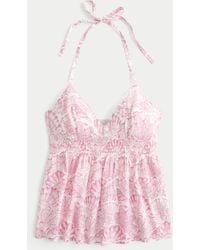 Hollister - Halter Babydoll Top - Lyst