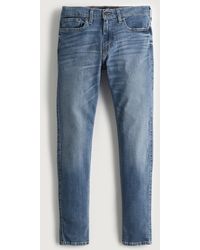 Hollister Medium Wash Super Skinny Jeans - Blue