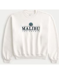 Hollister - Baggy Cinch Malibu Graphic Crew Sweatshirt - Lyst