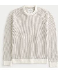 Hollister - Plated Stitch Crew Sweater - Lyst