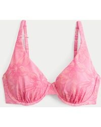 Hollister - Curvy Rib High Apex Underwire Bikini Top - Lyst