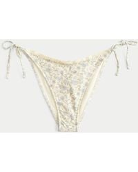 Hollister - Stitched Trim Side Tie Cheeky Bikini Bottom - Lyst