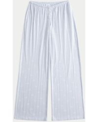 Hollister - Always Cozy Pointelle Wide-leg Boxer Pants - Lyst