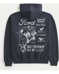 Hollister - Kastiger Hoodie mit Ford-Grafik und Reißverschluss - Lyst