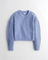 hollister textured crewneck sweater