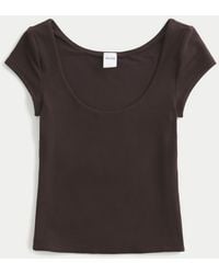 Hollister - Must-have Basics Scoop/crew T-shirt - Lyst
