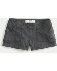Hollister - Twill Utility Mini Shorts - Lyst