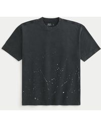 Hollister - Boxy Heavyweight Paint Splatter Crew T-shirt - Lyst