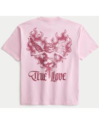 Hollister - Boxy True Love Graphic Tee - Lyst