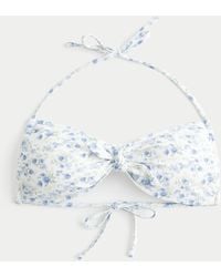 Hollister - Front Tie Halter Bikini Top - Lyst