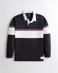Hollister Oversized Rugby Polo - Black