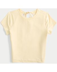 Hollister - Nahtloses Oberteil aus weichem Stretchmaterial mit Rückenausschnitt - Lyst