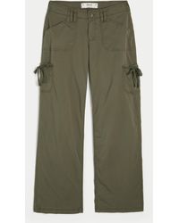 Hollister - Low-rise Lace Trim Baggy Pants - Lyst