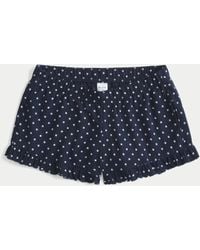 Hollister - Flannel Ruffle Shorts - Lyst