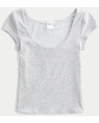 Hollister - Must-have Basics Scoop/crew T-shirt - Lyst