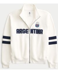 Hollister - Boxy Half-zip Argentina Graphic Sweatshirt - Lyst