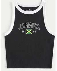 Hollister - Ribbed Jamaica Graphic High-neck Tank - Lyst