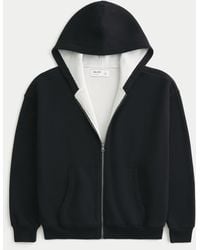 Hollister - Hollister Feel Good Hoodie im Boxy-Style mit Thermal-Futter und Reißverschluss - Lyst
