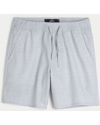 Hollister - Gewebte Shorts aus Leinenmischung, 18 cm - Lyst