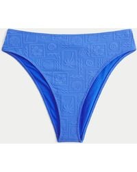 Hollister - Curvy High-waist Jacquard Cheeky Bikini Bottom - Lyst