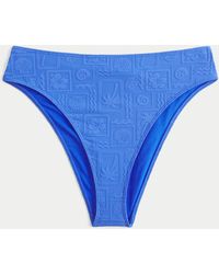 Hollister - Curvy High-waist Jacquard Cheeky Bikini Bottom - Lyst