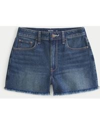 Hollister - Ultra High Rise Mom Jeans-Shorts in dunkler Waschung - Lyst