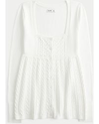 Hollister - Long-sleeve Square-neck Babydoll Sweater - Lyst