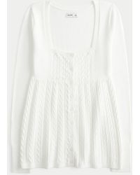 Hollister - Long-sleeve Square-neck Babydoll Sweater - Lyst