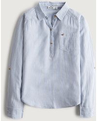 Hollister - Woven Popover Shirt - Lyst