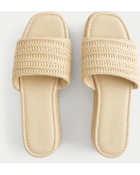 Hollister - Raffia Platform Sandals - Lyst