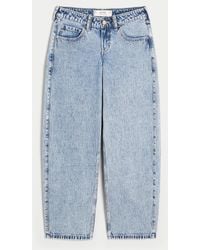 Hollister - Low Rise Baggy-Jeans in Karottenform und heller Waschung - Lyst