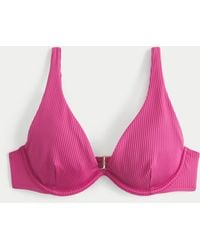 Hollister - High Apex Ribbed Underwire Bikini Top - Lyst