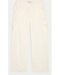 Hollister - Low-rise Lace Trim Baggy Pants - Lyst