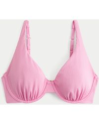 Hollister - Curvy Rib High Apex Underwire Bikini Top - Lyst