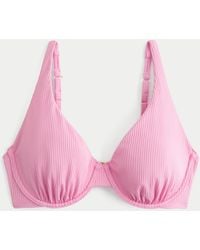Hollister - Curvy Rib High Apex Underwire Bikini Top - Lyst