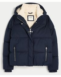 Hollister - Faux Fur-lined All-weather Puffer Jacket - Lyst