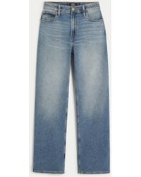 Hollister - Ultra High-rise Medium Wash Dad Jeans - Lyst